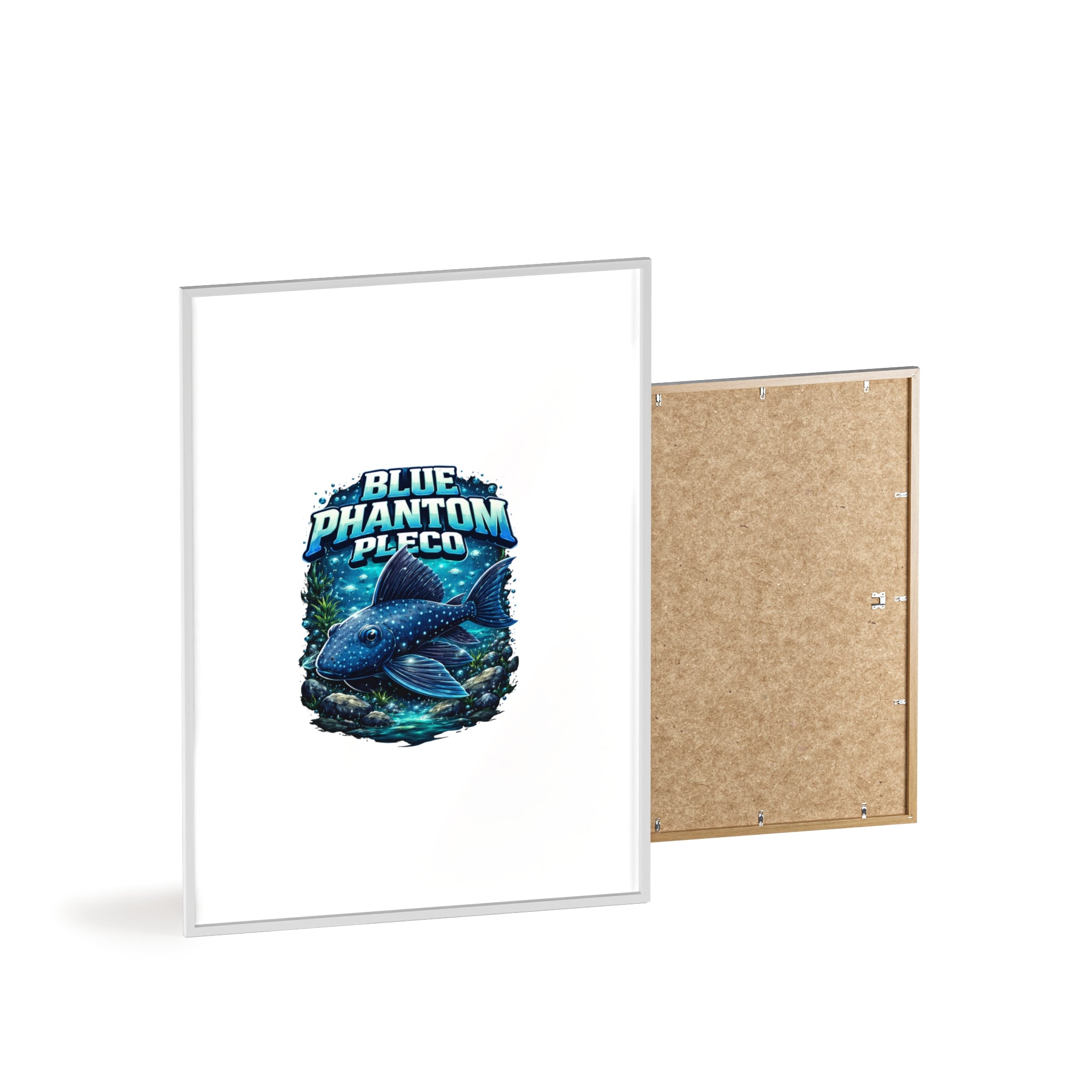 Blue Phantom Pleco Poster — Framed Aquarium Fish Wall Art