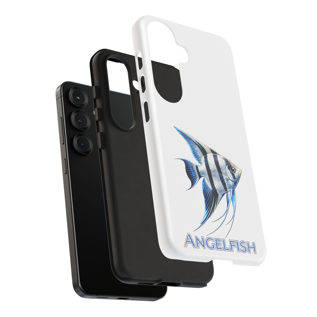 Angelfish Tough Phone Case – Durable Protective Case with Blue Tropical Fish Design