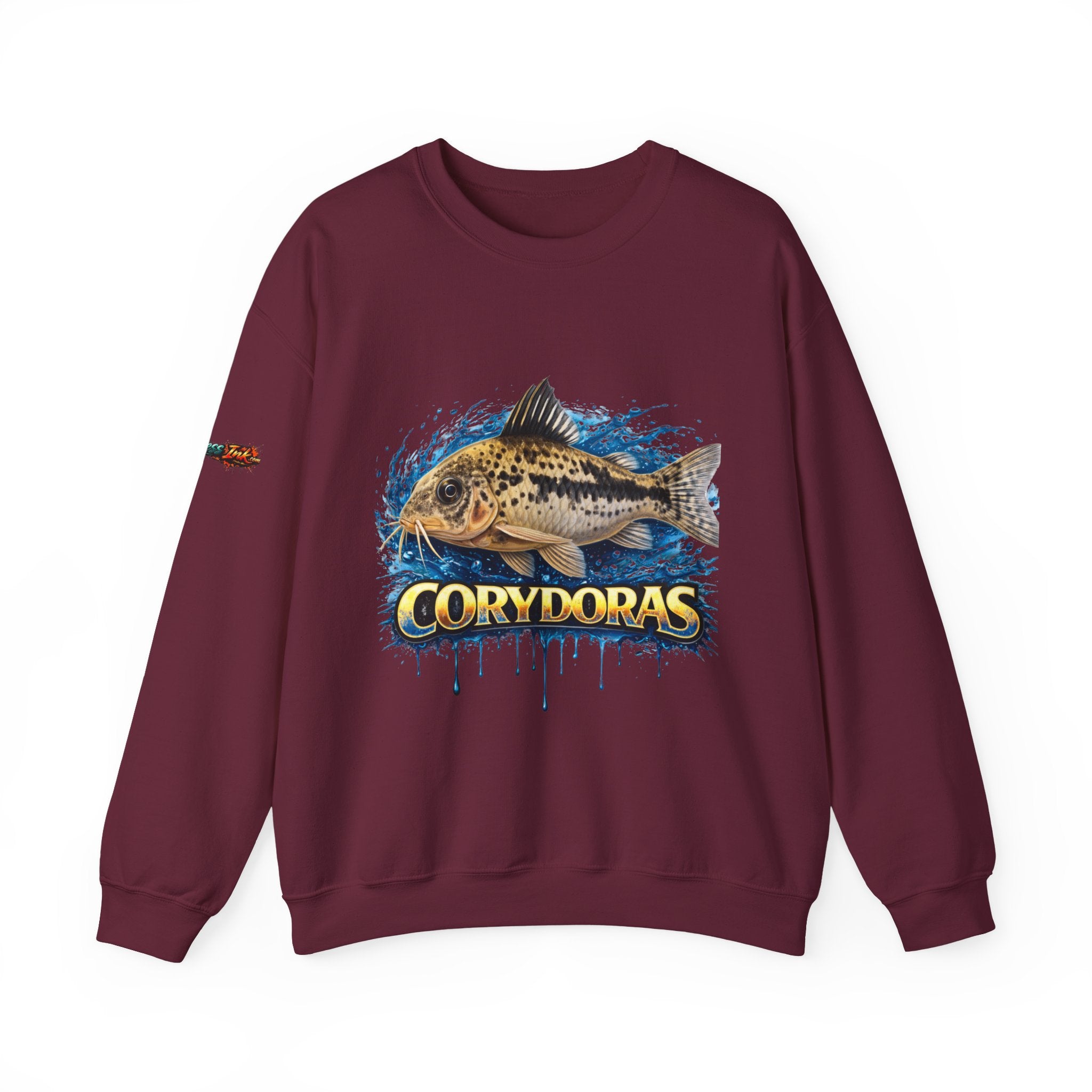 Peppered Corydoras Fish Crewneck Sweatshirt – Aquatic Aquarium Lover Tee