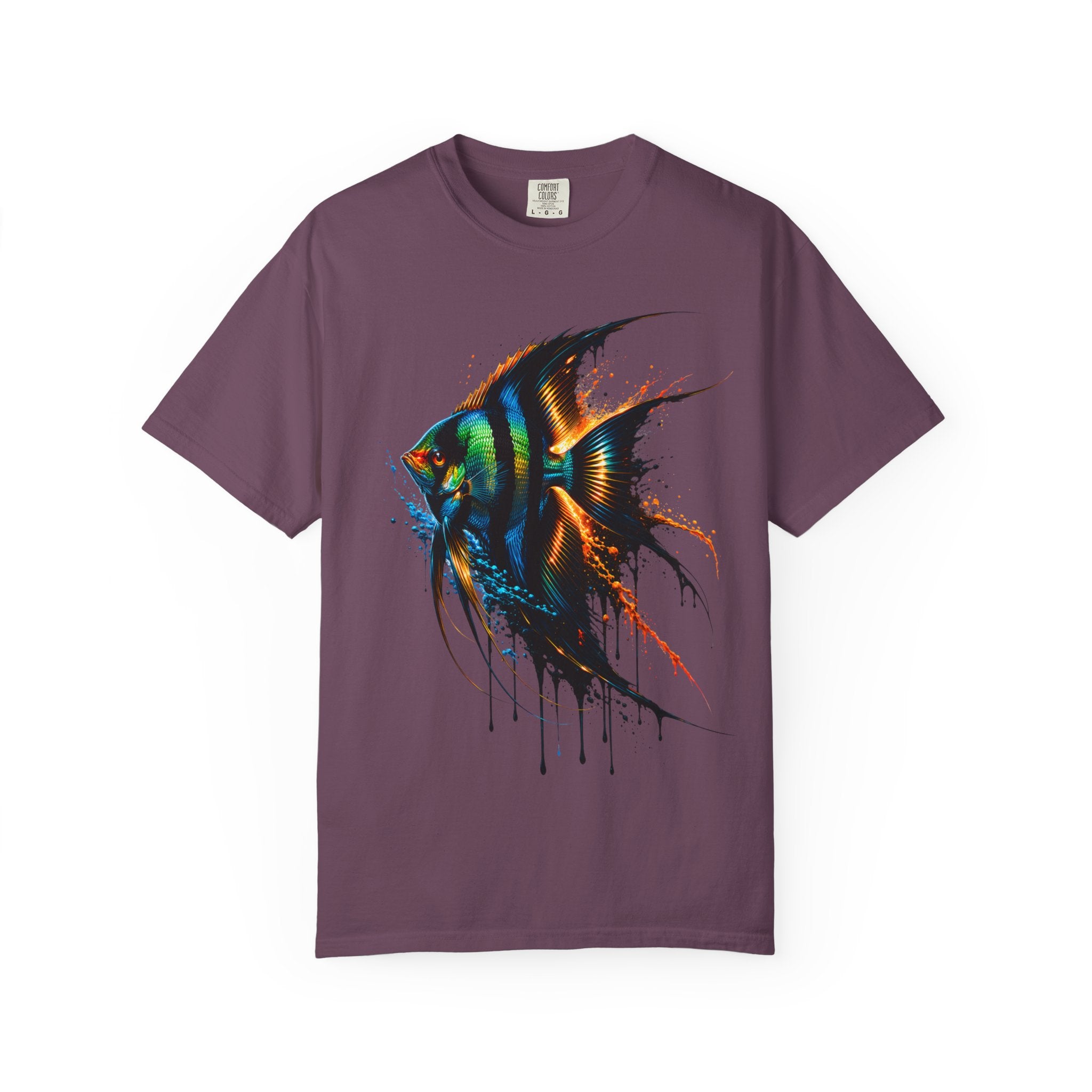 Vibrant Drip Angelfish Graphic Tee