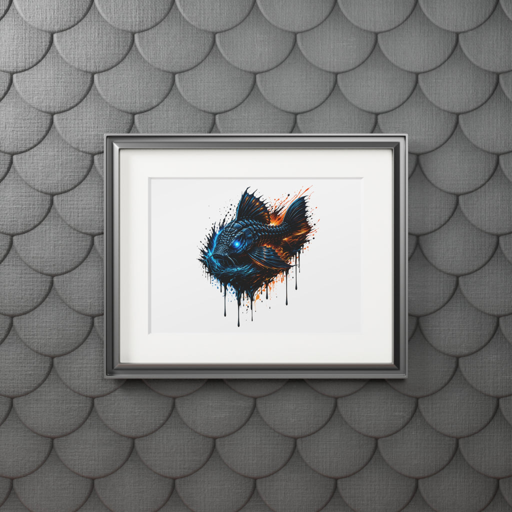 Armored Pleco – Premium "Deep Glow" Mounted Fine Art Print